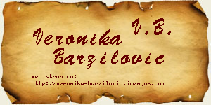 Veronika Barzilović vizit kartica